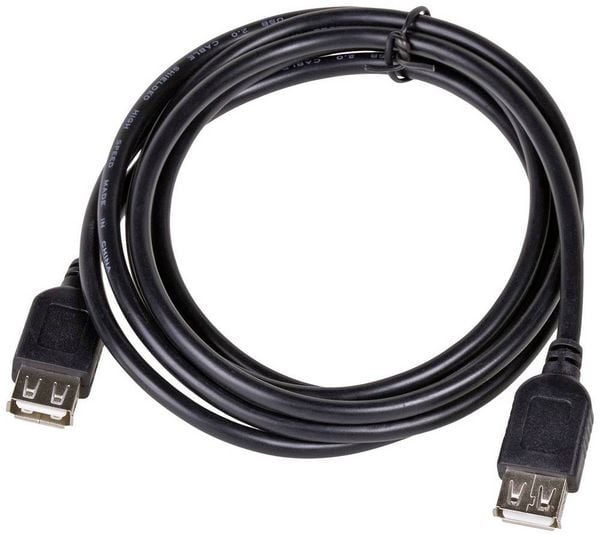 Produktbild: Akyga USB-Kabel USB-A Buchse, USB-A Buchse 1.80m Schwarz AK-USB-06