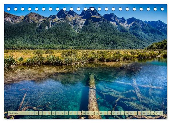 Produktbild: Neuseeland - atemberaubend sch&ouml;n (Tischkalender 2026 DIN A5 quer), CALVENDO Monatskalender