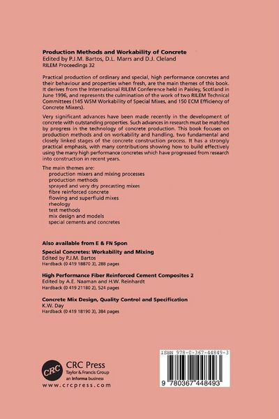 Produktbild: Production Methods and Workability of Concrete