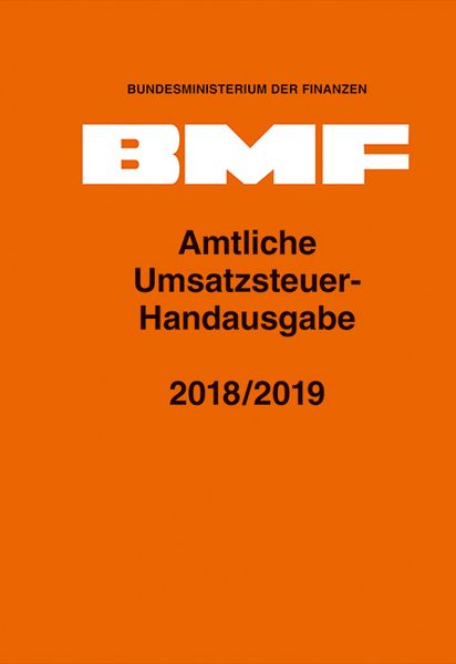 Produktbild: Amtliche Umsatzsteuer-Handausgabe 2018/2019