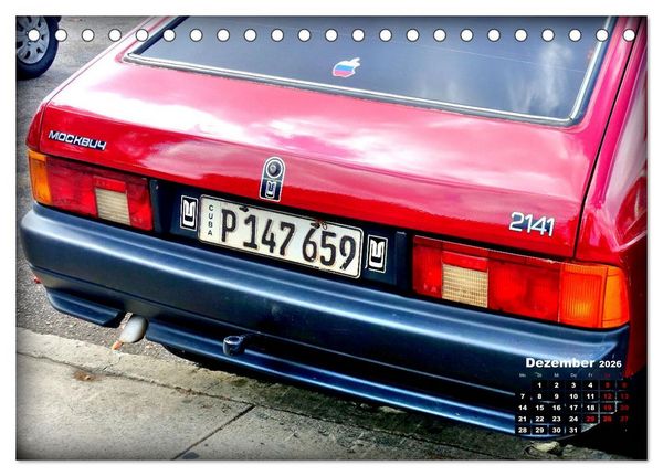 Produktbild: Moskwitsch-2141 - Ein russischer Oldtimer in Kuba (Tischkalender 2026 DIN A5 quer), CALVENDO Monatskalender