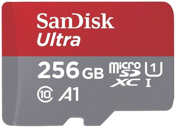 SanDisk microSDXC Ultra 256GB (A1/UHS-I/Cl.10/150MB/s) + Adapter 'Mobile' microSDXC-Karte 256 GB A1 Application Performa