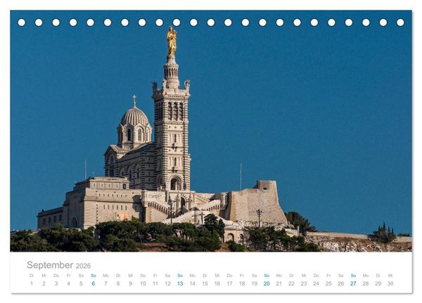 Produktbild: Marseille Maritime Metropole (Tischkalender 2026 DIN A5 quer), CALVENDO Monatskalender
