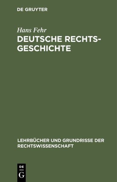 Produktbild: Deutsche Rechtsgeschichte