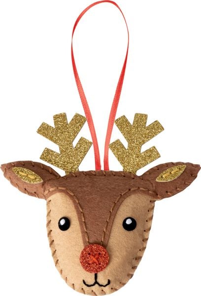 Produktbild: Filz-N&auml;hsets: Weihnachts-Anh&auml;nger Santa/Rentier, sort.