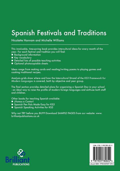 Produktbild: Spanish Festivals and Traditions - Activities and Teaching Ideas for Ks3