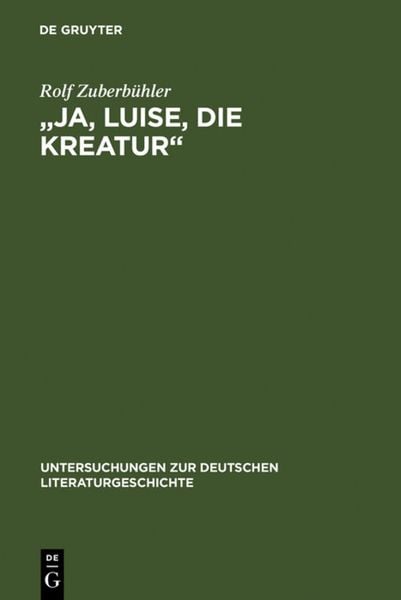 Produktbild: Ja, Luise, die Kreatur