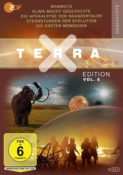 Produktbild: Terra X - Edition Vol. 8 - Stars der Eiszeit/Klima macht Geschichte/Die Apokalypse der Neandertaler/Sternstunden der Evolution/Die ersten Menschen