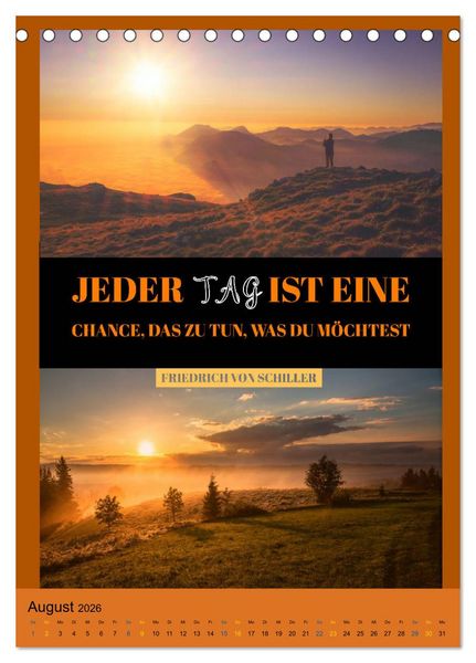Produktbild: Aktiviere Deine Motivation Weisheiten und Spr&uuml;che (Tischkalender 2026 DIN A5 hoch), CALVENDO Monatskalender