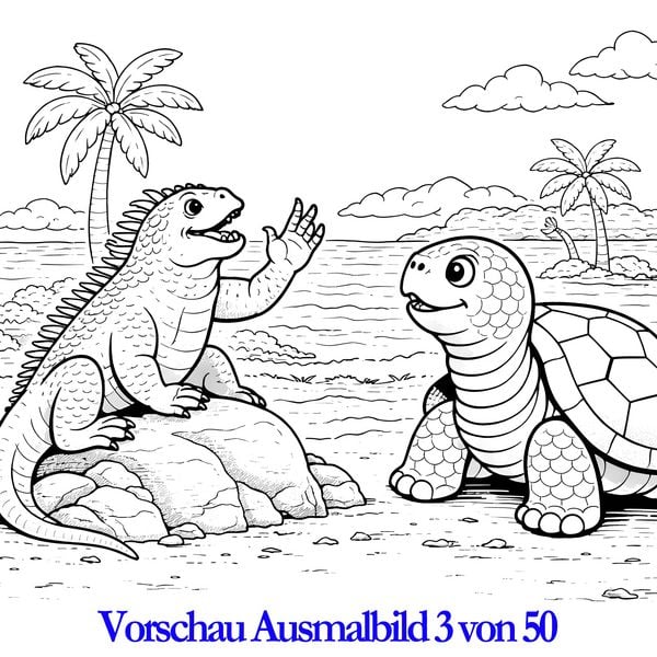 Produktbild: Die Schildkr&ouml;te Harriet besucht das Osterland | Kinder-Malbuch
