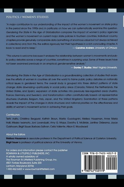 Produktbild: Gendering the State in the Age of Globalization