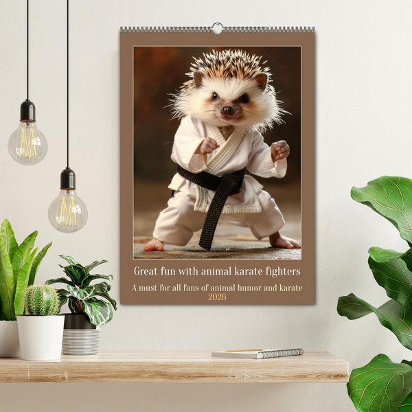 Produktbild: Great fun with animal karate fighters (Wall Calendar 2026 DIN A2 portrait), CALVENDO 12 Month Wall Calendar