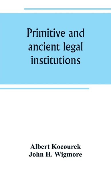 Produktbild: Primitive and ancient legal institutions