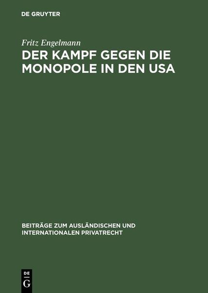Produktbild: Der Kampf gegen die Monopole in den USA