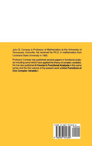 Produktbild: Functions of One Complex Variable II