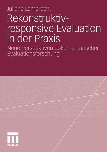 Produktbild: Rekonstruktiv-responsive Evaluation in der Praxis