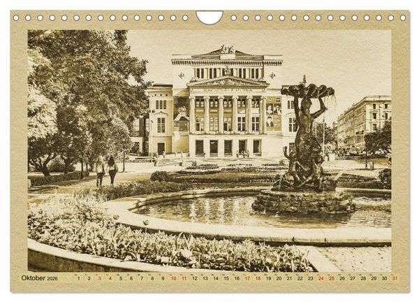 Produktbild: Riga &ndash; Ein Kalender im Zeitungsstil (Wandkalender 2026 DIN A4 quer), CALVENDO Monatskalender