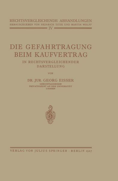 Produktbild: Die Gefahrtragung beim Kaufvertrag