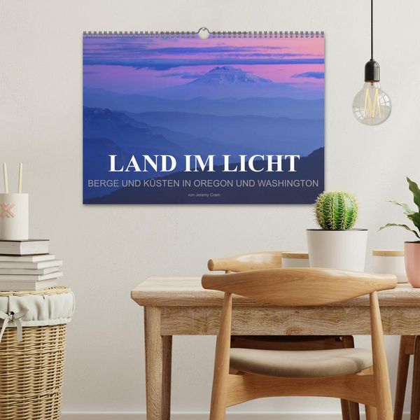 Produktbild: Land im Licht - Berge und K&uuml;sten in Oregon und Washington - von Jeremy Cram (Wandkalender 2026 DIN A3 quer), CALVENDO Monatskalender