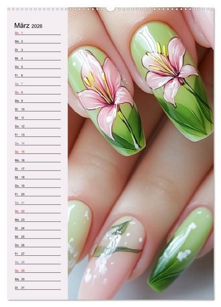 Produktbild: Nageldesign. Au&szlig;ergew&ouml;hnliche Fingern&auml;gel (hochwertiger Premium Wandkalender 2026 DIN A2 hoch), Kunstdruck in Hochglanz