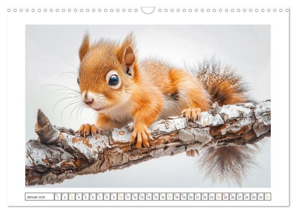 Produktbild: Lustige Eichh&ouml;rnchen (Wandkalender 2026 DIN A3 quer), CALVENDO Monatskalender