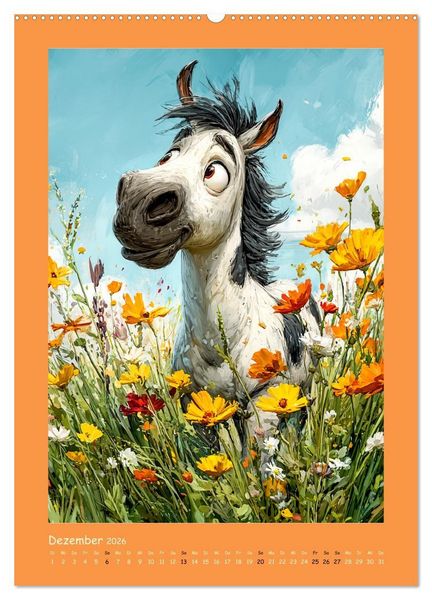 Produktbild: Gl&uuml;ckliche Tiere. Ein lieblicher Kinderkalender (Wandkalender 2026 DIN A2 hoch), CALVENDO Monatskalender