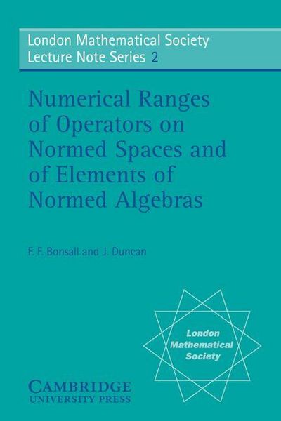 Produktbild: Numerical Ranges of Operators on Normed Spaces and of Elements of Normed Algebras