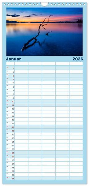 Produktbild: Familienplaner 2026 - Magie des Bodensees mit 5 Spalten (Wandkalender, 21 x 45 cm) CALVENDO