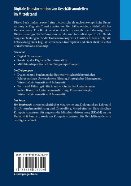 Produktbild: Digitale Transformation von Gesch&auml;ftsmodellen im Mittelstand