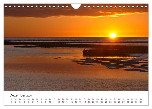 Produktbild: Schutzgebiet Wattenmeer (Wandkalender 2026 DIN A4 quer), CALVENDO Monatskalender