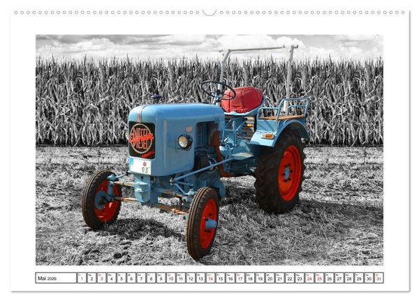 Produktbild: Deutsche Traktoren aus vergangenen Zeiten (Wandkalender 2026 DIN A2 quer), CALVENDO Monatskalender