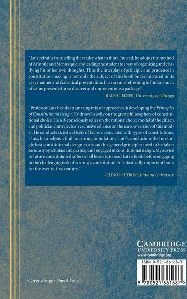 Produktbild: Principles of Constitutional Design