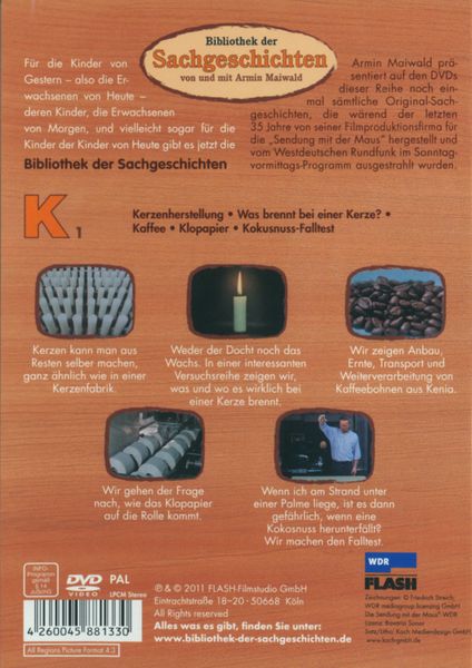 Produktbild: K1 - Kerzenherstellung/Was brennt bei einer Kerze?/Kaffee/Klopapier/Kokosnuss-Falltest (Bibliothek der Sachgeschichten)