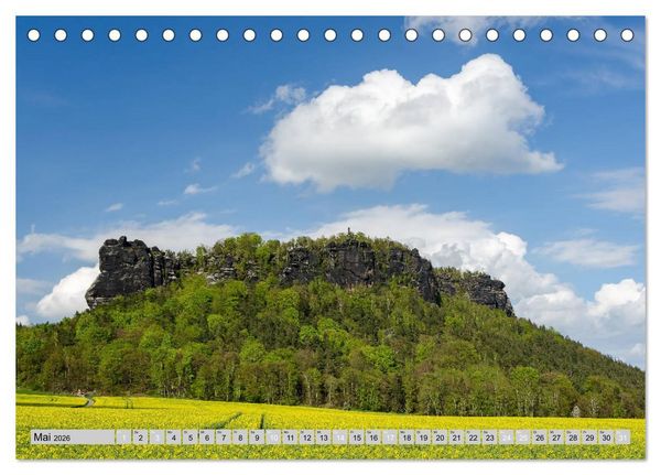 Produktbild: Wundersch&ouml;ne S&auml;chsische Schweiz (Tischkalender 2026 DIN A5 quer), CALVENDO Monatskalender