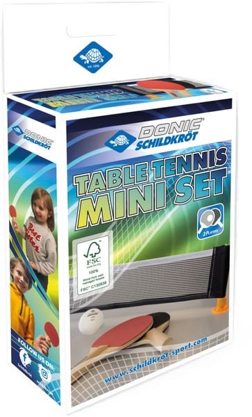 Produktbild: Donic-Schildkr&ouml;t 788460 - Tischtennis-Mini-Set (Schl&auml;ger/Netzgarnitur/Ball)