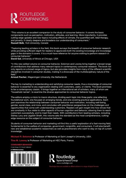 Produktbild: The Routledge Companion to Consumer Behavior
