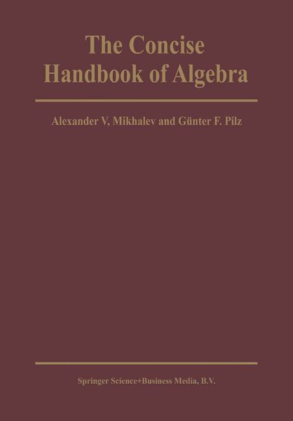 Produktbild: The Concise Handbook of Algebra