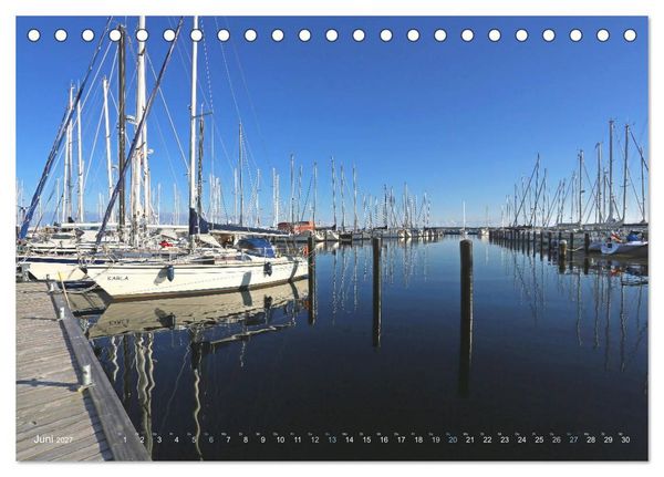 Produktbild: YACHTH&Auml;FEN AN DER OSTSEE (Tischkalender 2027 DIN A5 quer), CALVENDO Monatskalender