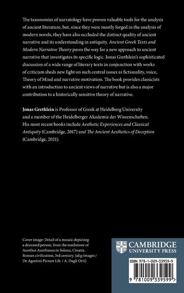 Produktbild: Ancient Greek Texts and Modern Narrative Theory