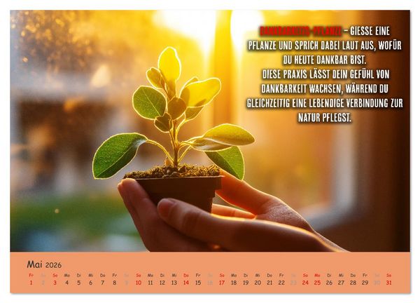Produktbild: Dein Achtsamkeitskalender (Wandkalender 2026 DIN A2 quer), CALVENDO Monatskalender
