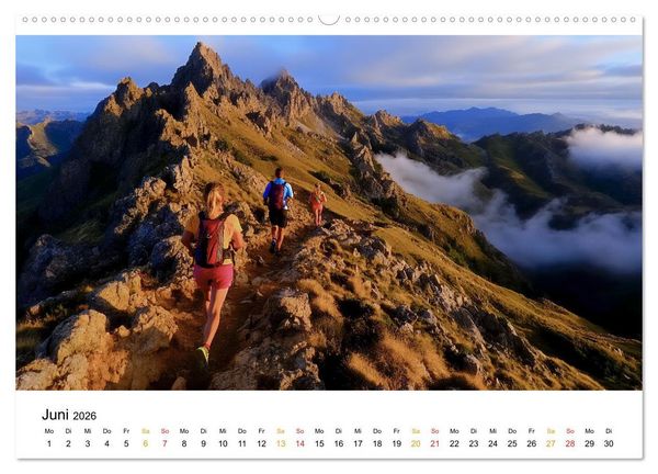 Produktbild: Trailrunning Power (Wandkalender 2026 DIN A2 quer), CALVENDO Monatskalender