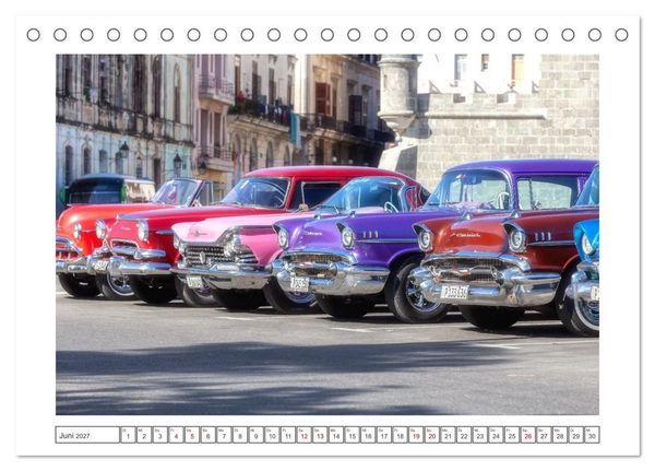 Produktbild: Amerikanische Legenden, unterwegs auf Kubas Stra&szlig;en (Tischkalender 2027 DIN A5 quer), CALVENDO Monatskalender