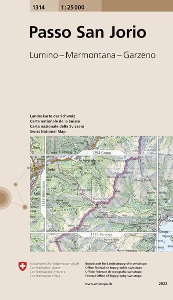 Produktbild: Swisstopo 1 : 25 000 Passo San Jorio