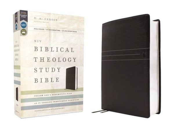 Produktbild: Niv, Biblical Theology Study Bible (Trace the Themes of Scripture), Leathersoft, Black, Comfort Print