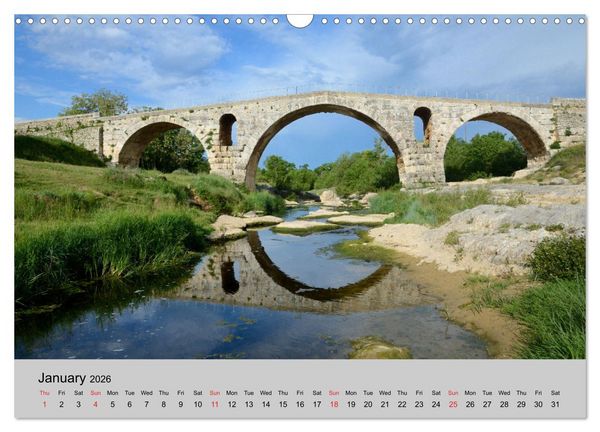 Produktbild: Historic Bridges of Provence (Wall Calendar 2026 DIN A3 landscape), CALVENDO 12 Month Wall Calendar