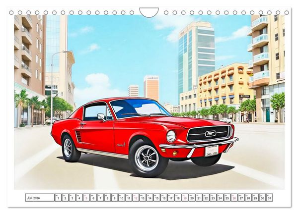 Produktbild: Kultautos der 1960er Jahre (Wandkalender 2026 DIN A4 quer), CALVENDO Monatskalender