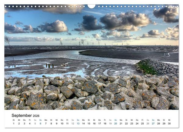 Produktbild: Nordseebad Wremen - Strandimpressionen (Wandkalender 2026 DIN A3 quer), CALVENDO Monatskalender