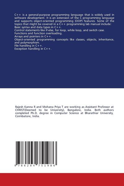 Produktbild: Programming in C++ Lab Manual