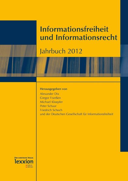 Produktbild: Informationsfreiheit und Informationsrecht