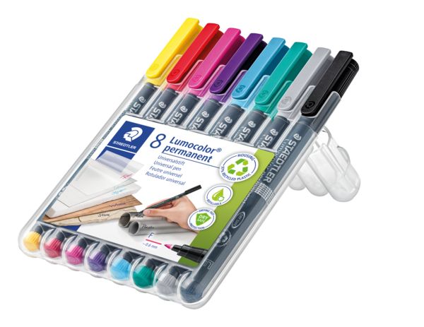 Produktbild: STAEDTLER Universalstift Lumocolor 318 permanent F, sortierte Farben, 8er Set